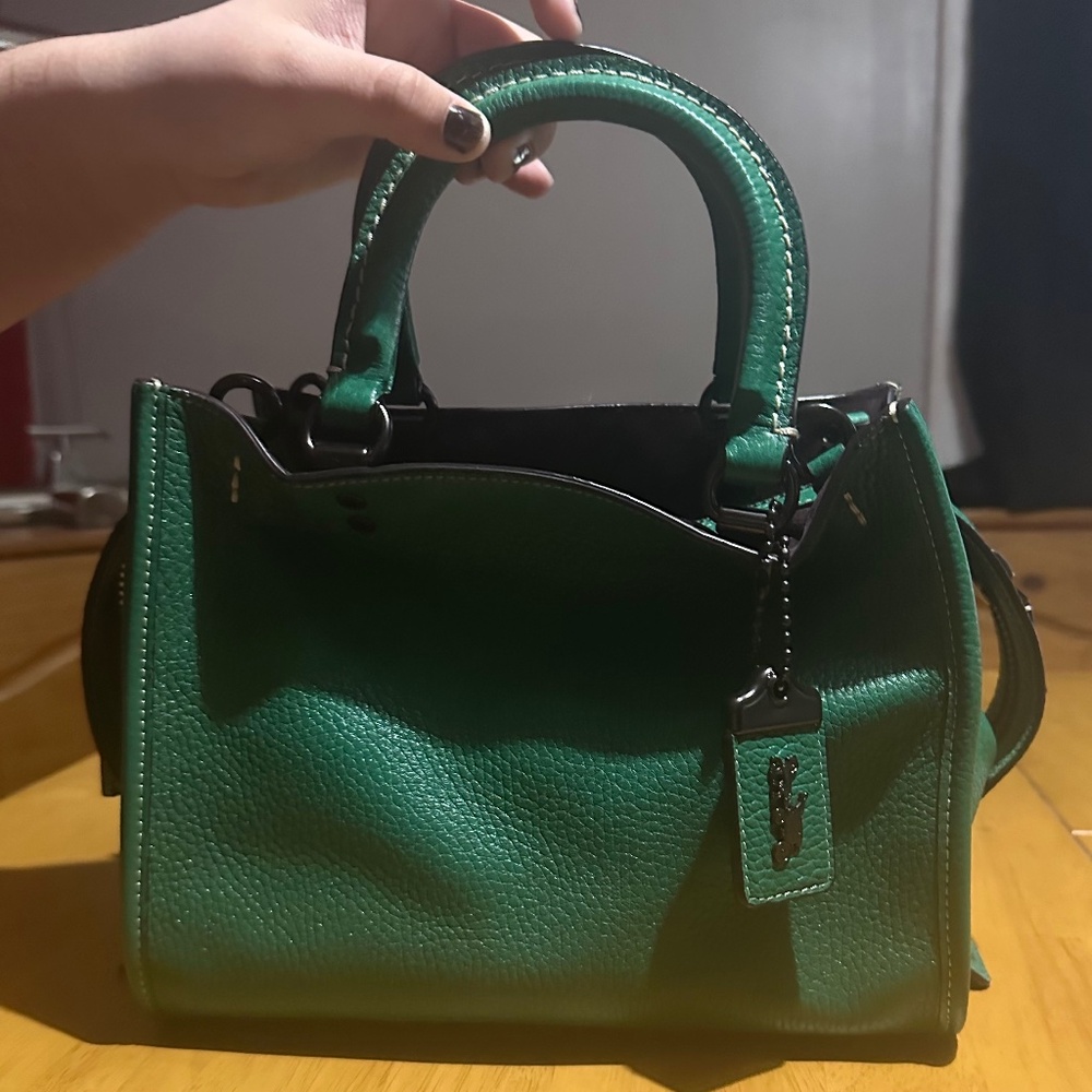 Coach Green Grass, Rogue 25 purse, Glovetanned Leather, EUC in and out